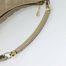 BURBERRY Shoulder Bag Leather Beige Gold Auth th5697-7