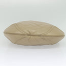 BURBERRY Shoulder Bag Leather Beige Gold Auth th5697-5