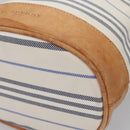 BURBERRY Backpack Canvas White Brown Auth th5698-14