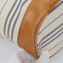 BURBERRY Backpack Canvas White Brown Auth th5698-15