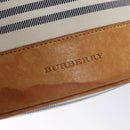 BURBERRY Backpack Canvas White Brown Auth th5698-10