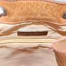 BURBERRY Backpack Canvas White Brown Auth th5698-11