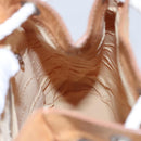 BURBERRY Backpack Canvas White Brown Auth th5698-19