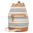 BURBERRY Backpack Canvas White Brown Auth th5698-2