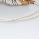 BURBERRY Backpack Canvas White Brown Auth th5698-7