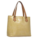 LOUIS VUITTON Monogram Vernis Houston Hand Bag Beige M91004 LV Auth th5702-1