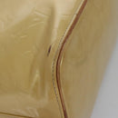 LOUIS VUITTON Monogram Vernis Houston Hand Bag Beige M91004 LV Auth th5702-15