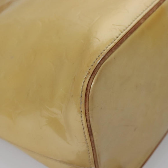 LOUIS VUITTON Monogram Vernis Houston Hand Bag Beige M91004 LV Auth th5702