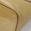 LOUIS VUITTON Monogram Vernis Houston Hand Bag Beige M91004 LV Auth th5702-18