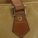 LOUIS VUITTON Monogram Vernis Houston Hand Bag Beige M91004 LV Auth th5702-19