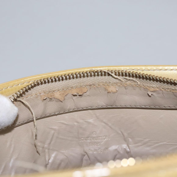 LOUIS VUITTON Monogram Vernis Houston Hand Bag Beige M91004 LV Auth th5702