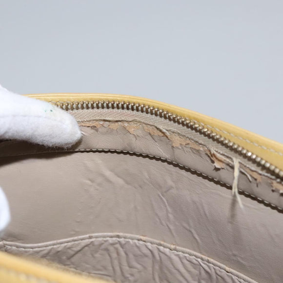 LOUIS VUITTON Monogram Vernis Houston Hand Bag Beige M91004 LV Auth th5702