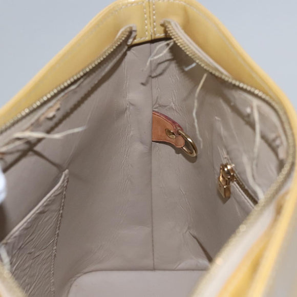 LOUIS VUITTON Monogram Vernis Houston Hand Bag Beige M91004 LV Auth th5702