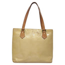 LOUIS VUITTON Monogram Vernis Houston Hand Bag Beige M91004 LV Auth th5702-2