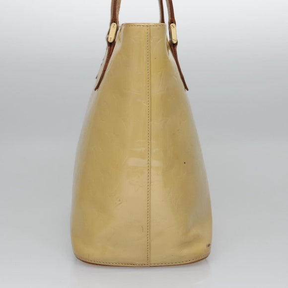 LOUIS VUITTON Monogram Vernis Houston Hand Bag Beige M91004 LV Auth th5702