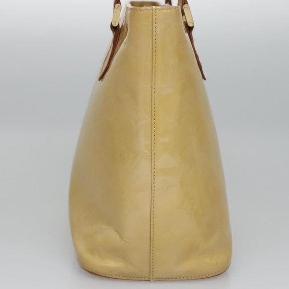 LOUIS VUITTON Monogram Vernis Houston Hand Bag Beige M91004 LV Auth th5702