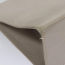 Salvatore Ferragamo Chain Shoulder Bag Leather Beige Gold Auth th5704-9