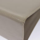 Salvatore Ferragamo Chain Shoulder Bag Leather Beige Gold Auth th5704-16