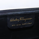 Salvatore Ferragamo Chain Shoulder Bag Leather Beige Gold Auth th5704-12