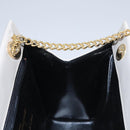 Salvatore Ferragamo Chain Shoulder Bag Leather Beige Gold Auth th5704-17