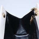Salvatore Ferragamo Chain Shoulder Bag Leather Beige Gold Auth th5704-18