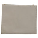 Salvatore Ferragamo Chain Shoulder Bag Leather Beige Gold Auth th5704-13