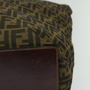 FENDI Zucca Canvas Hand Bag Brown Black Auth th5711-14