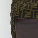 FENDI Zucca Canvas Hand Bag Brown Black Auth th5711-15