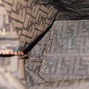 FENDI Zucca Canvas Hand Bag Brown Black Auth th5711-18