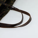 FENDI Zucca Canvas Hand Bag Brown Black Auth th5711-7
