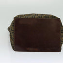 FENDI Zucca Canvas Hand Bag Brown Black Auth th5711-5