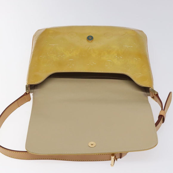 LOUIS VUITTON Monogram Vernis Thompson Street Bag Beige M91301 LV Auth th5733