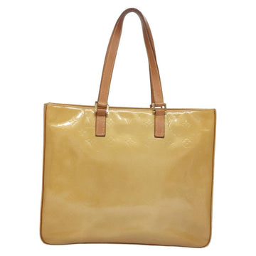 LOUIS VUITTON Monogram Vernis Columbus Tote Bag Beige M91023 LV Auth th5734 - 0