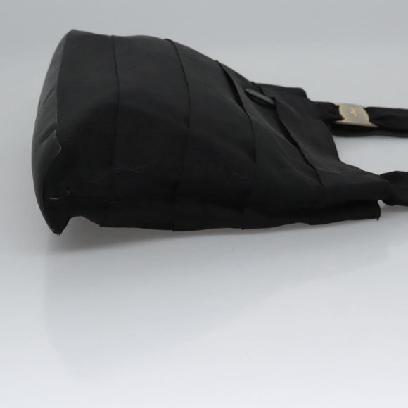 Salvatore Ferragamo Vala Shoulder Bag Canvas Brown Gold Auth th5740