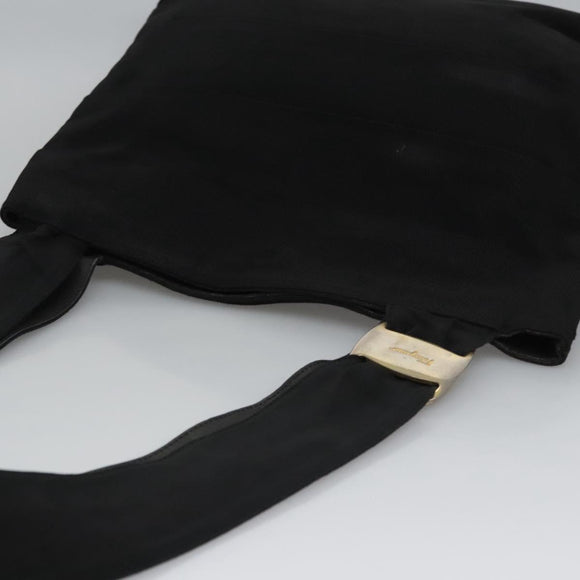 Salvatore Ferragamo Vala Shoulder Bag Canvas Brown Gold Auth th5740