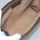 GUCCI GG Supreme Web Sherry Line Clutch Bag PVC Beige Red Auth th5745-13