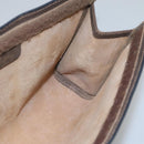 GUCCI GG Supreme Web Sherry Line Clutch Bag PVC Beige Red Auth th5745-14