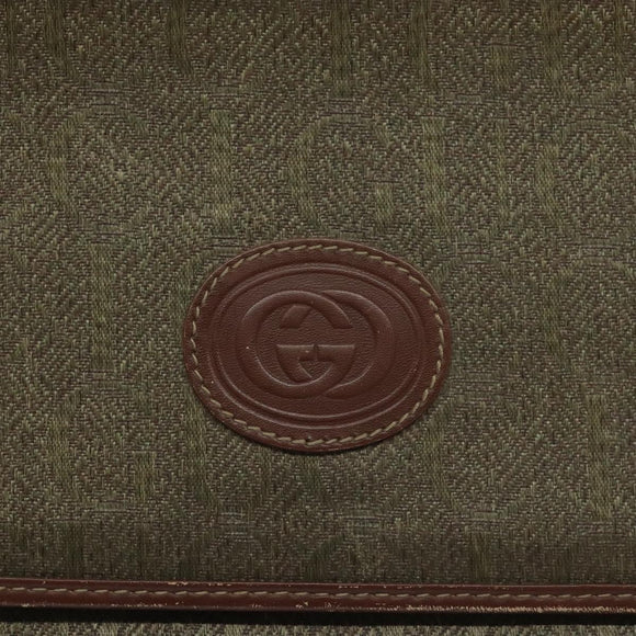 GUCCI Shoulder Bag Canvas Khaki 004 084 0289 Auth th5746