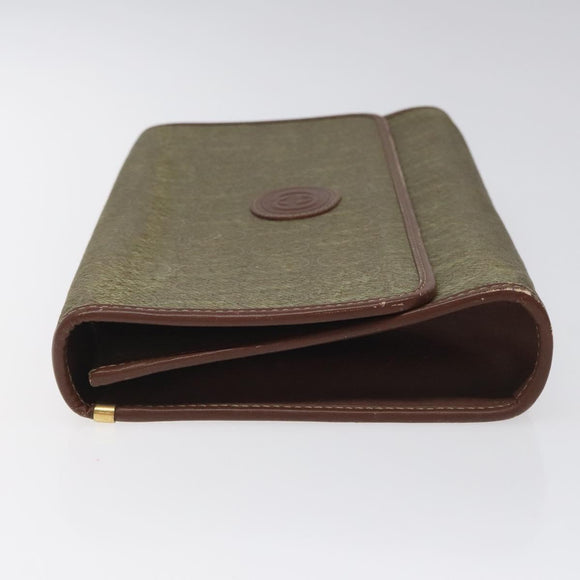 GUCCI Shoulder Bag Canvas Khaki 004 084 0289 Auth th5746