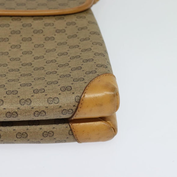 GUCCI Micro GG Supreme Shoulder Bag PVC Beige Gold 007 49 5548 Auth th5762