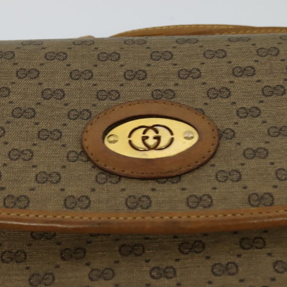 GUCCI Micro GG Supreme Shoulder Bag PVC Beige Gold 007 49 5548 Auth th5762