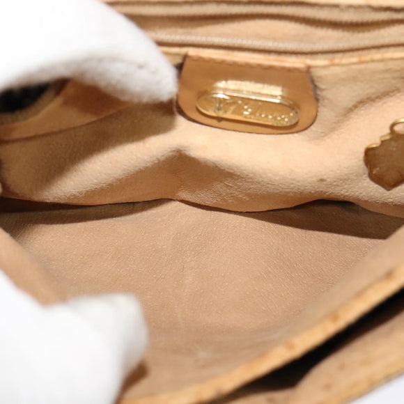 GUCCI Micro GG Supreme Shoulder Bag PVC Beige Gold 007 49 5548 Auth th5762