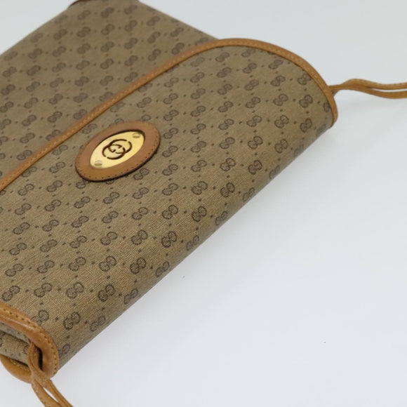 GUCCI Micro GG Supreme Shoulder Bag PVC Beige Gold 007 49 5548 Auth th5762