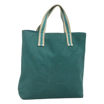 GUCCI Tote Bag Canvas Blue 123439 Auth th5768