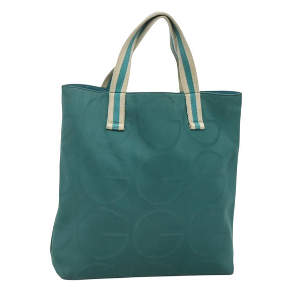 GUCCI Tote Bag Canvas Blue 123439 Auth th5768