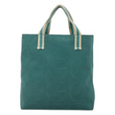GUCCI Tote Bag Canvas Blue 123439 Auth th5768-2