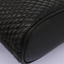 BALLY Chain Shoulder Bag Leather Black Gold Auth th5773-9