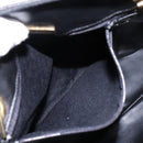 BALLY Chain Shoulder Bag Leather Black Gold Auth th5773-22