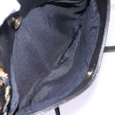 BALLY Chain Shoulder Bag Leather Black Gold Auth th5773-23