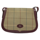 Burberrys Nova Check Shoulder Bag Canvas Beige Gold Auth th5781-13